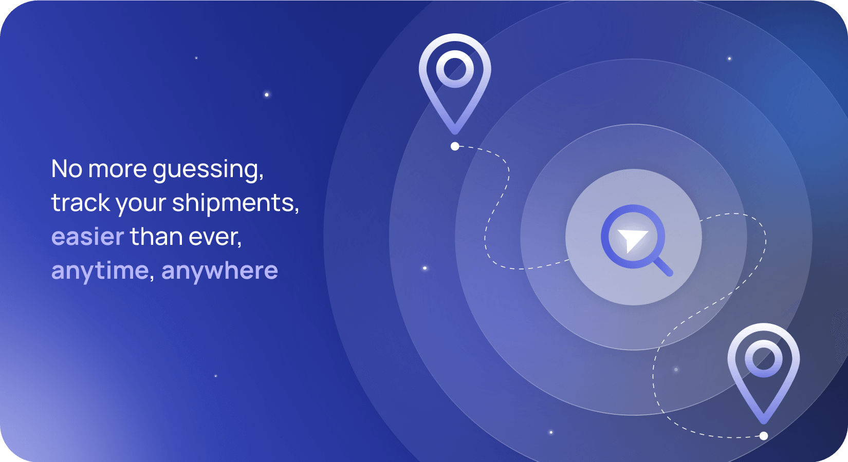 No more guessing,track your shipments,easier than ever,anytime, anywhere