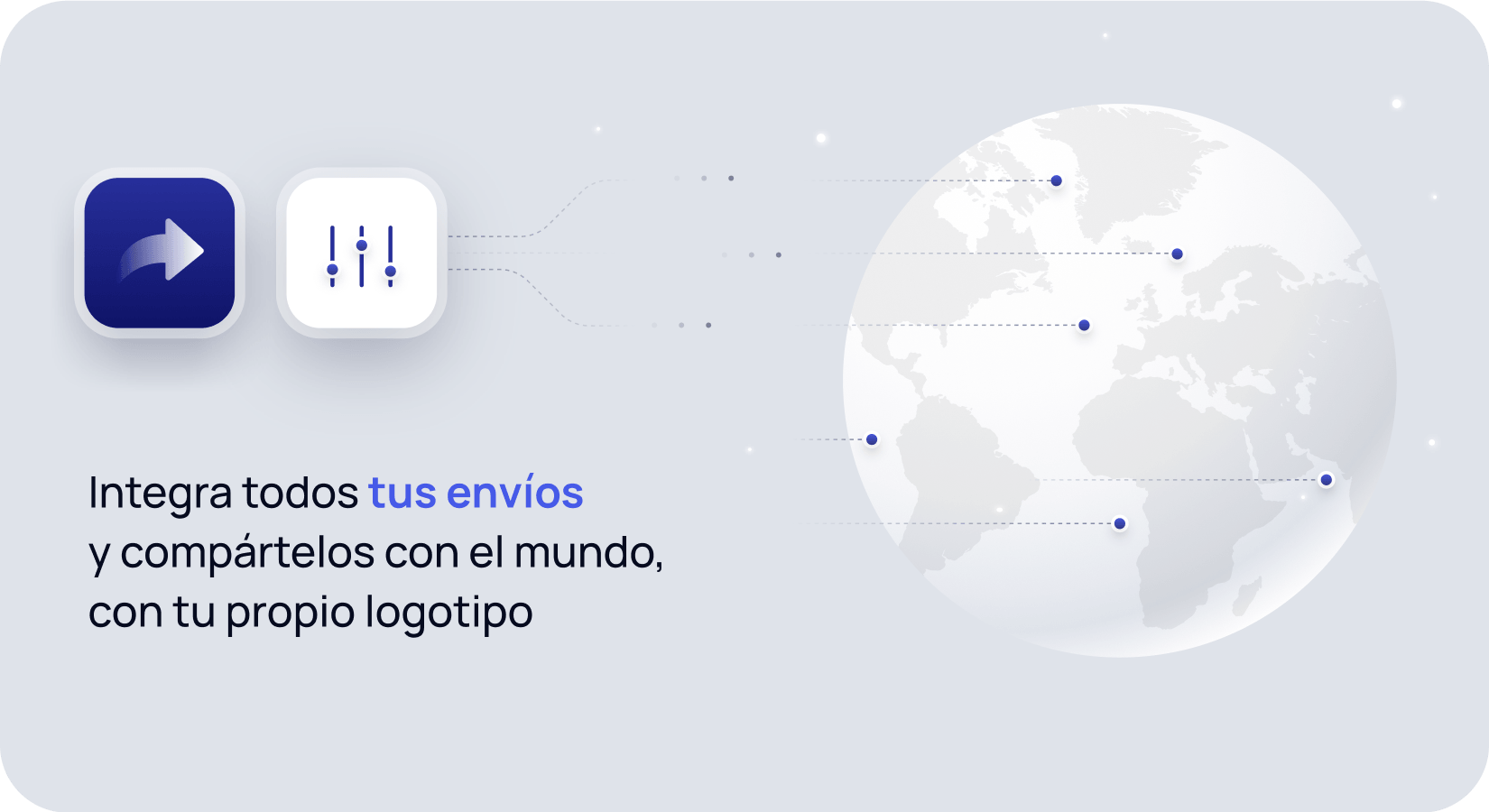Integra todos tus envíos y compártelos con el mundo bajo tu propio logotipo